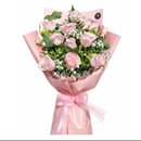 Buquê Coreano com 10 Rosas
