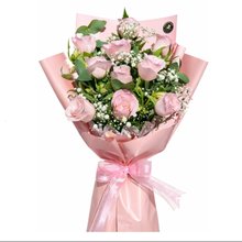 Buquê Coreano com 10 Rosas