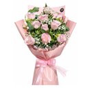 Buquê Coreano com 10 Rosas