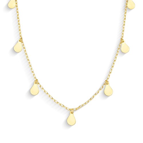 Colar Gotas Douradas