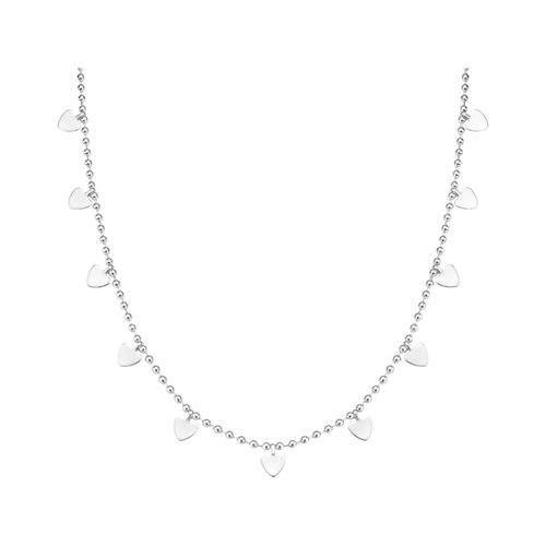 Colar Corações Prata