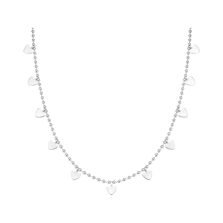 Colar Corações Prata
