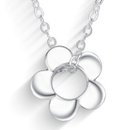 Colar Flor Vazado Prata