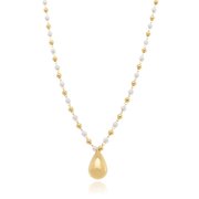 Colar Choker Gota com Pérolas e Esferas