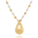 Colar Choker Gota com Pérolas e Esferas