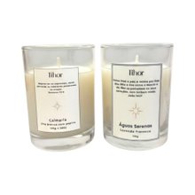 Velas Aromáticas de Chá Branco e Lavanda