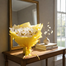 Buquê Borboleta Amarela Pisca Led 30 Un e Ferrero 