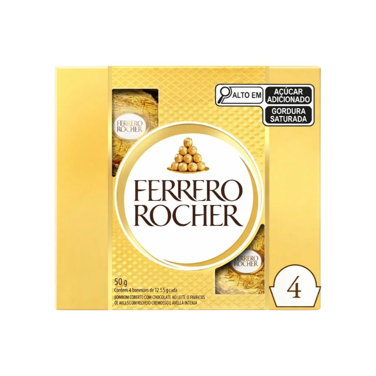 Bombom Ferrero Rocher Caixa 4 Unidades