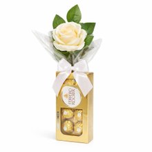 Kit Ferrero Rocher Rosa Branca Artificial 