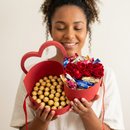 Caixa Coração Ferrero Rocher Rosas Vermelhas Favoritos
