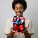 Caixa Box Pequena Bombons Favoritos Lacta Laço Vermelh