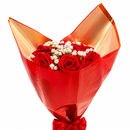 Buquê 12 Rosas Vermelhas Gipsofilas Artificiais