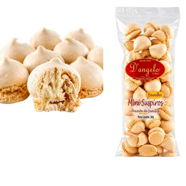 Mini Suspiros Baunilha Doces D'Angelo 50 g