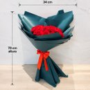 Buquê 12 Rosas Vermelhas Artificiais Formato Coração