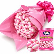Buquê Marshmallow Torção Rosa Dia das Crianças