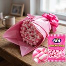 Buquê Marshmallow Torção Rosa Dia das Crianças