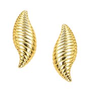 Brinco Gota Listrado Banho Ouro 18K