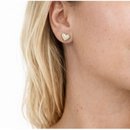 Conjunto Coração Colar e Brinco Banhado a Ouro 18K