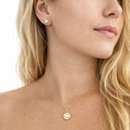 Conjunto Coração Colar e Brinco Banhado a Ouro 18K