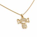 Colar Menina Cravejada - Banho em Ouro 18k