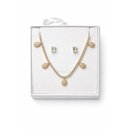 Conjunto Colar e Brinco Gotas Banhado a Ouro 18K