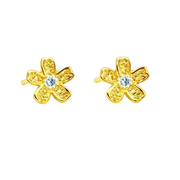 Brinco Mini Flor Banhado a Ouro 18k