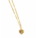 Colar com Pingente de Coração Banho Ouro 18k