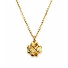 Colar com Pingente de Trevo Banhado A Ouro 18K