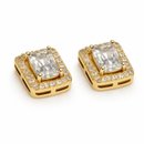 Conjunto Colar e Brinco com Zircônias Banho Ouro 18k