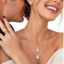 Conjunto Colar e Brinco com Zircônias Banho Ouro 18k