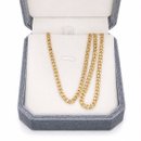 Conjunto Colar e Pulseira Elo Grumet Banho Ouro 18k