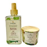 Kit Home Spray Vela Aromática Batida de Coco
