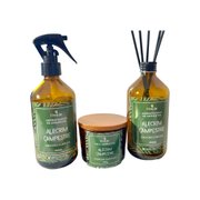 Kit Home Spray, Vela e Difusor de Varetas Alecrim