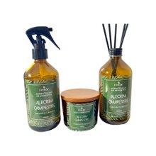 Kit Home Spray, Vela e Difusor de Varetas Alecrim