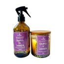 Kit Home Spray e Vela Aromática 180g Campos de Lavanda
