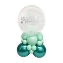 Arranjo com Balão Bubble Verde M Parabéns