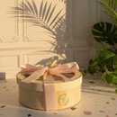 Cesta De Café Da Manhã Box Redonda De Madeira