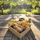 Cesta De Café Da Manhã De Coração