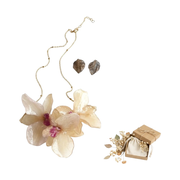 Joia Botânica Orquídea Real Banho Nobre Ouro