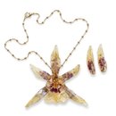 Joia Botânica Orquidea Oncidium Banho Nobre Ouro