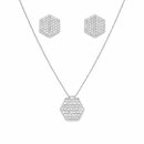 Conjunto Geometrico Zircônia  Luxo Feminino
