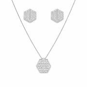 Conjunto Geometrico Zircônia  Luxo Feminino