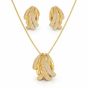 Conjunto Dourado Luxo com Zircônias Premium