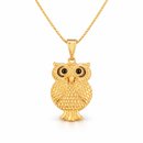 Conjunto Coruja Dourado Semijoia Premium Luxo