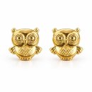 Conjunto Coruja Dourado Semijoia Premium Luxo