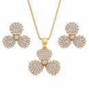 Conjunto Luxo em Zircônias Banhado a Ouro 18k Premium