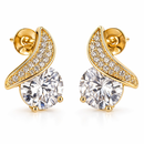 Conjunto Luxo com Zircônias Banhado a Ouro Elegante