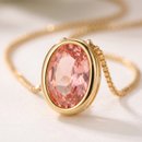 Conjunto Premium Oval Zircônias Rose Banhado a ouro 