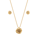 Conjunto Colar e Brinco Banhado a Ouro 18k