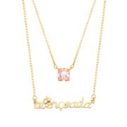 Colar Abençoada Banhado Ouro 18k